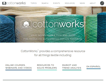 Tablet Screenshot of cottonworks.com